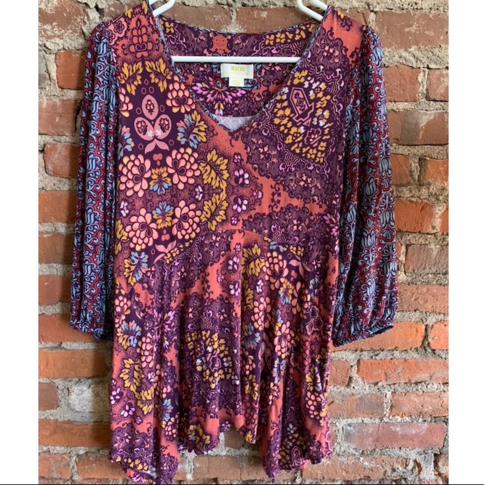 Anthropologie Maeve Floral Tunic